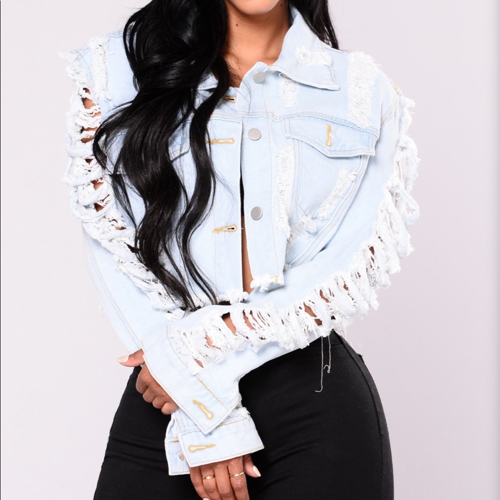 Clara crop denim jacket